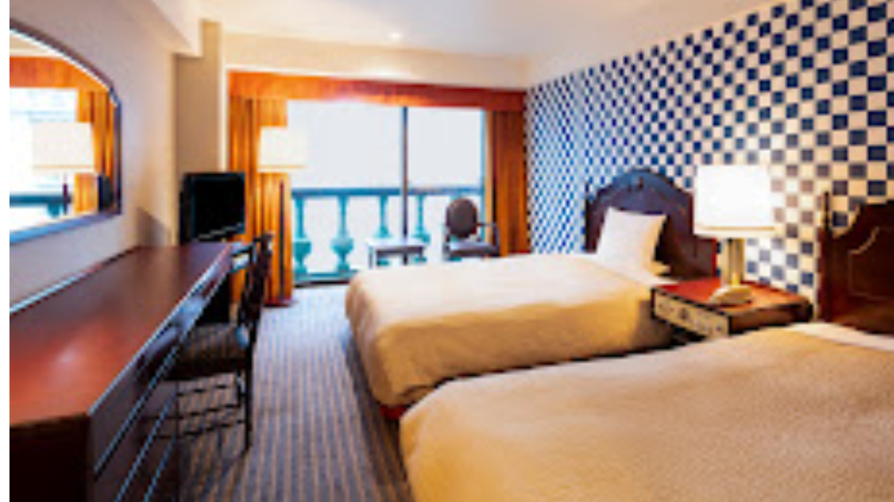 ローズホテル横浜の客室から見える中華街の景色